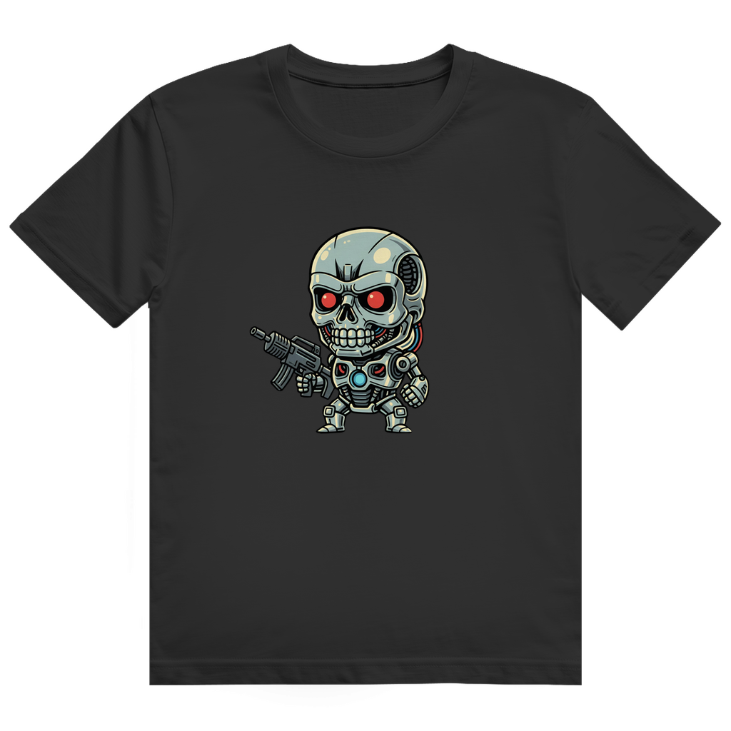 Herren Heavy Cotton T-Shirt Cyborg chibi Terminator