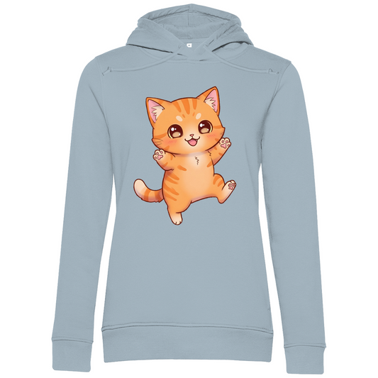 Damen Premium Bio Hoodie kitty cat brownie