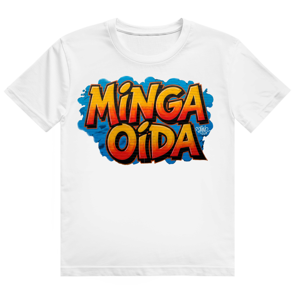 Herren Heavy Cotton T-Shirt Minga Oida Grafitti