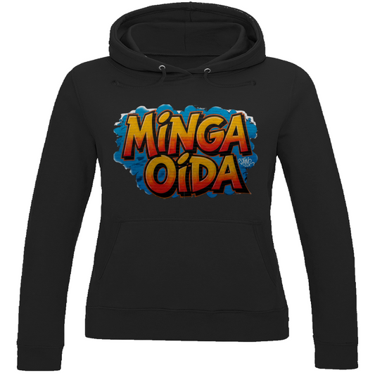 Damen Hoodie Minga Oida Grafitti