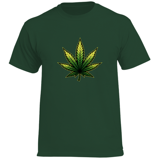 Herren Heavy Cotton T-Shirt Cannabis Logo
