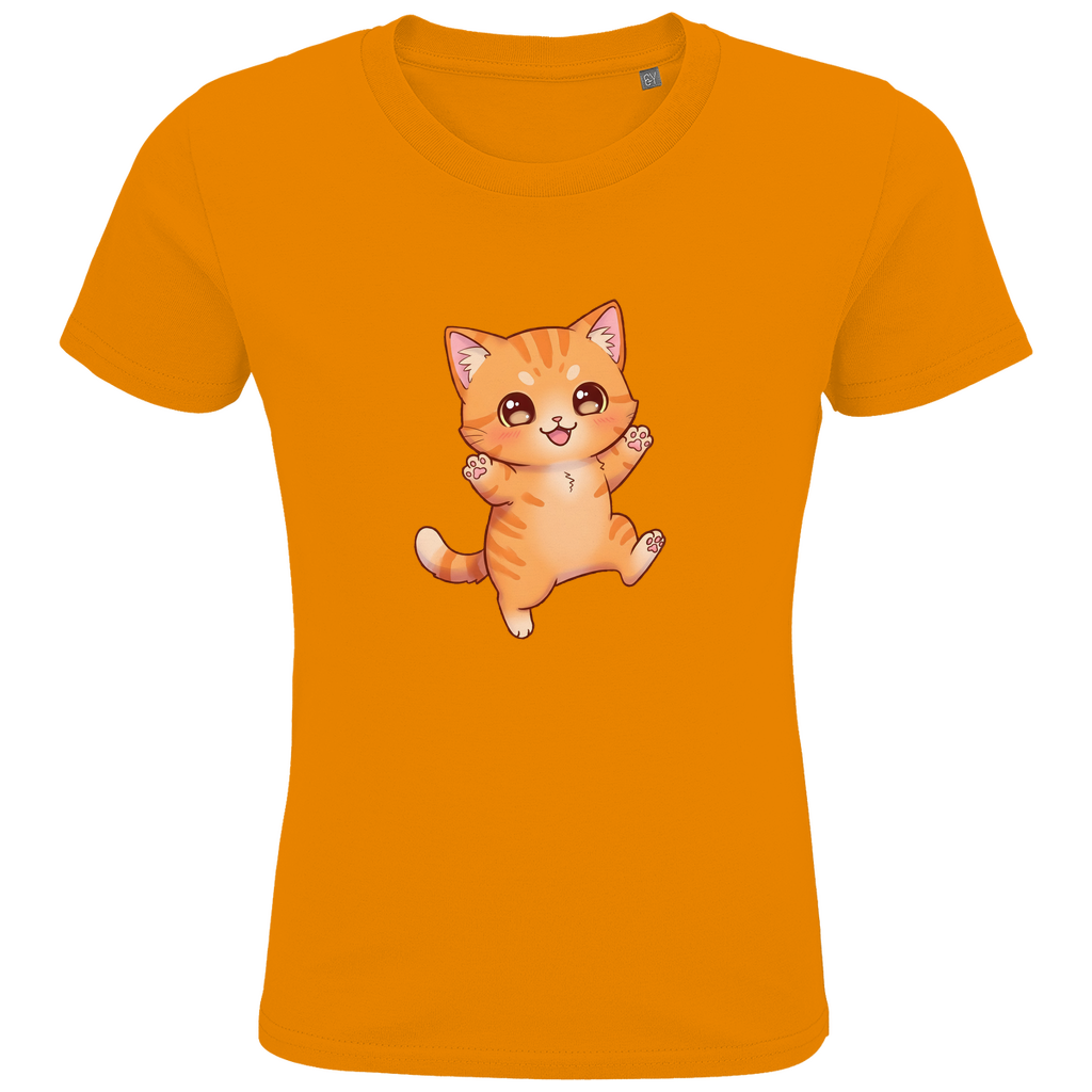Kids Premium Organic T-Shirt kitty cat brownie
