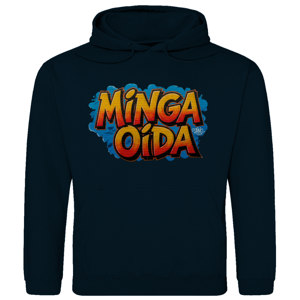Herren Hoodie Minga Oida Grafitti