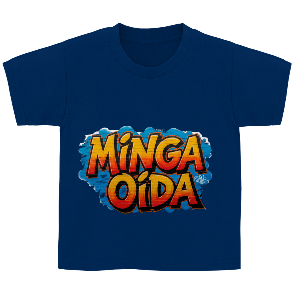 Kinder Basic T-Shirt Minga Oida Grafitti
