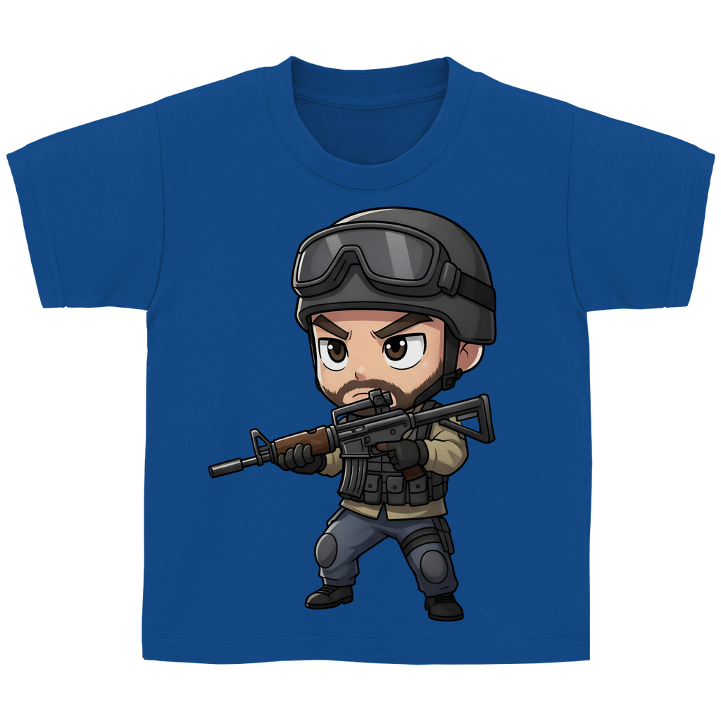 Kinder Basic T-Shirt Soldier Police Counter Strike Chibiki Special Force