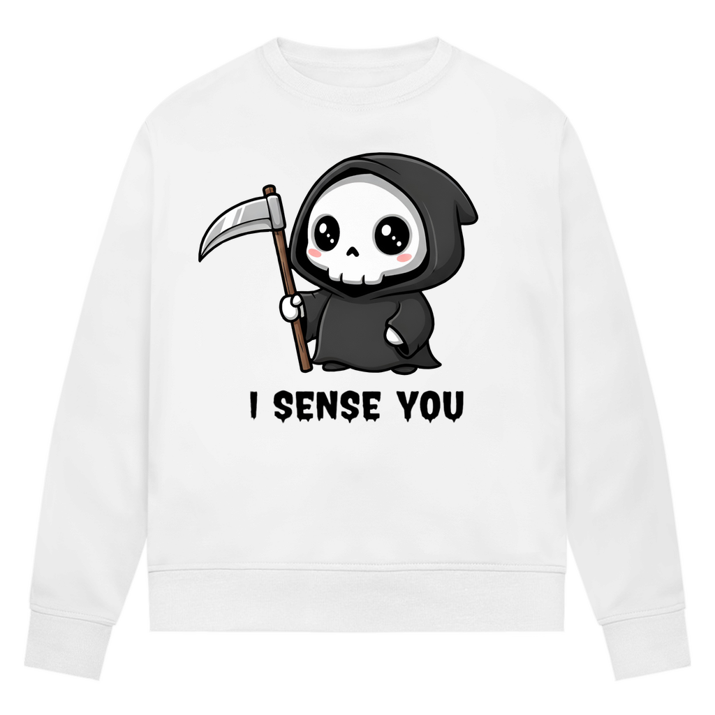 Damen Premium Bio Sweatshirt Reaper chibi Sensenmann