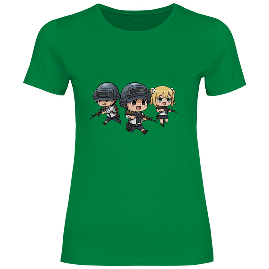 Damen T-Shirt Battle Royal PUBG Chibiki