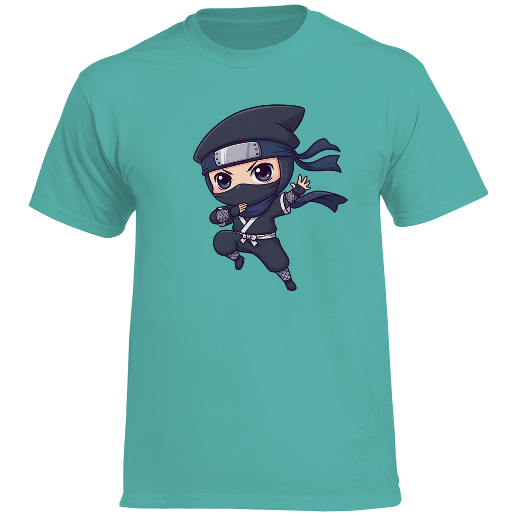 Herren Heavy Cotton T-Shirt Ninja Chibiki Shinobi