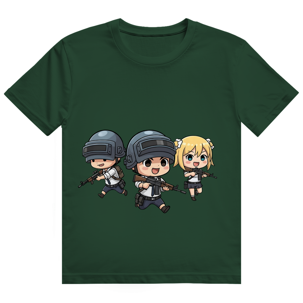 Herren Heavy Cotton T-Shirt Battle Royal PUBG Chibiki