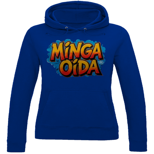 Damen Hoodie Minga Oida Grafitti