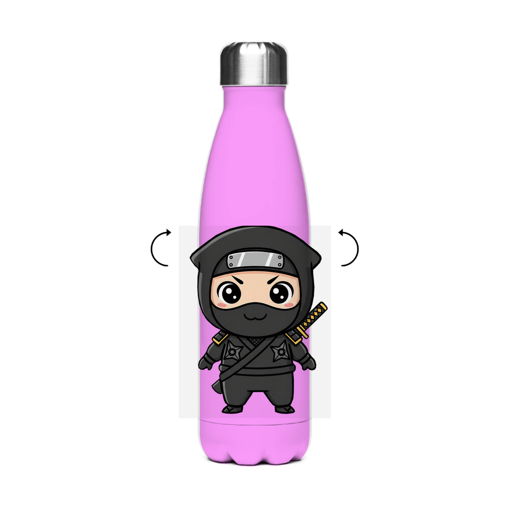 Edelstahl-Thermoflasche Ninja Chibiki Shinobi black