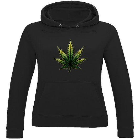 Damen Hoodie Cannabis Logo
