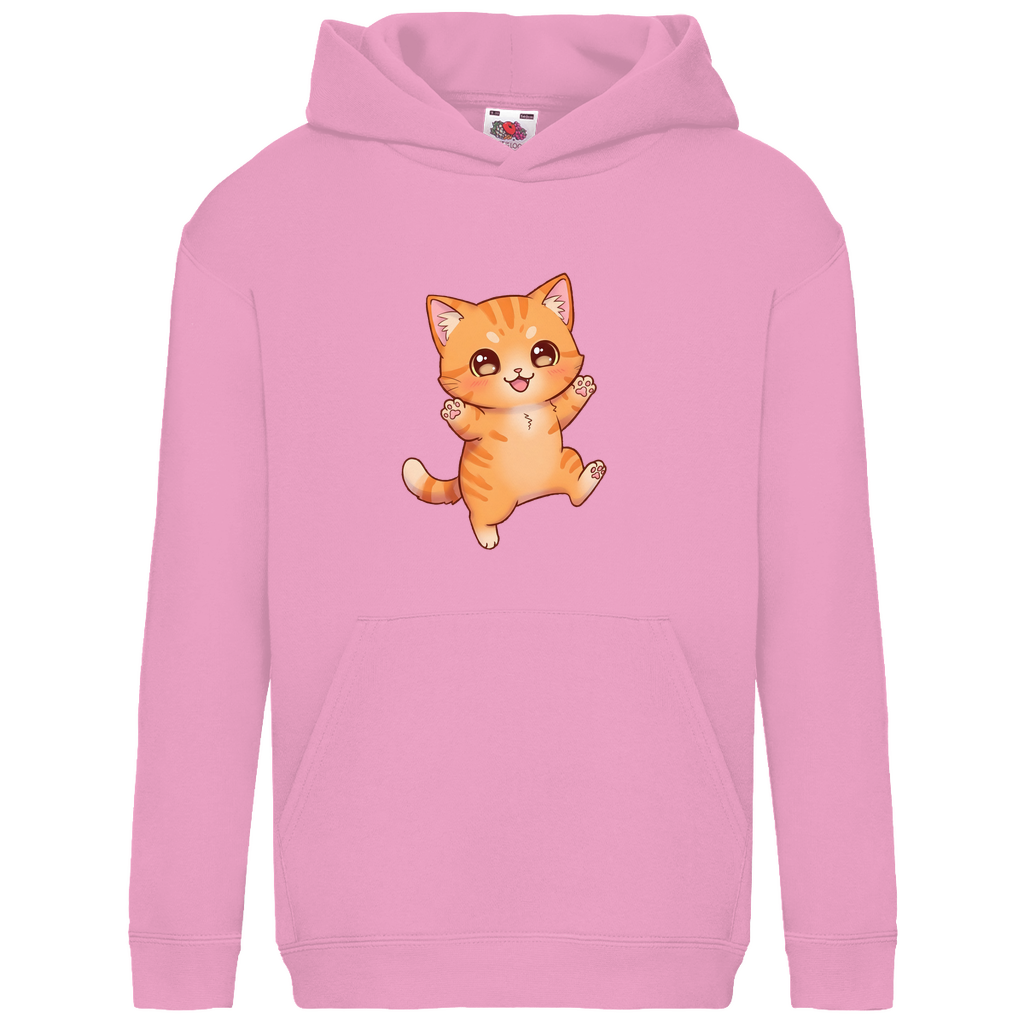Kids Basic Hoodie kitty cat brownie