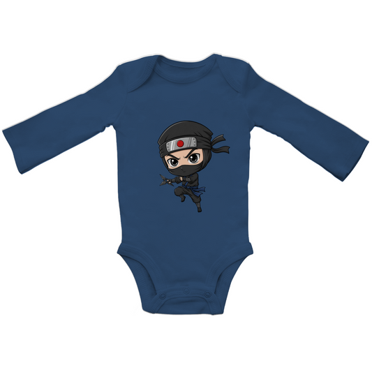 Baby Bio Bodysuite Langarm Ninja Chibiki Shinobi with Shuriken