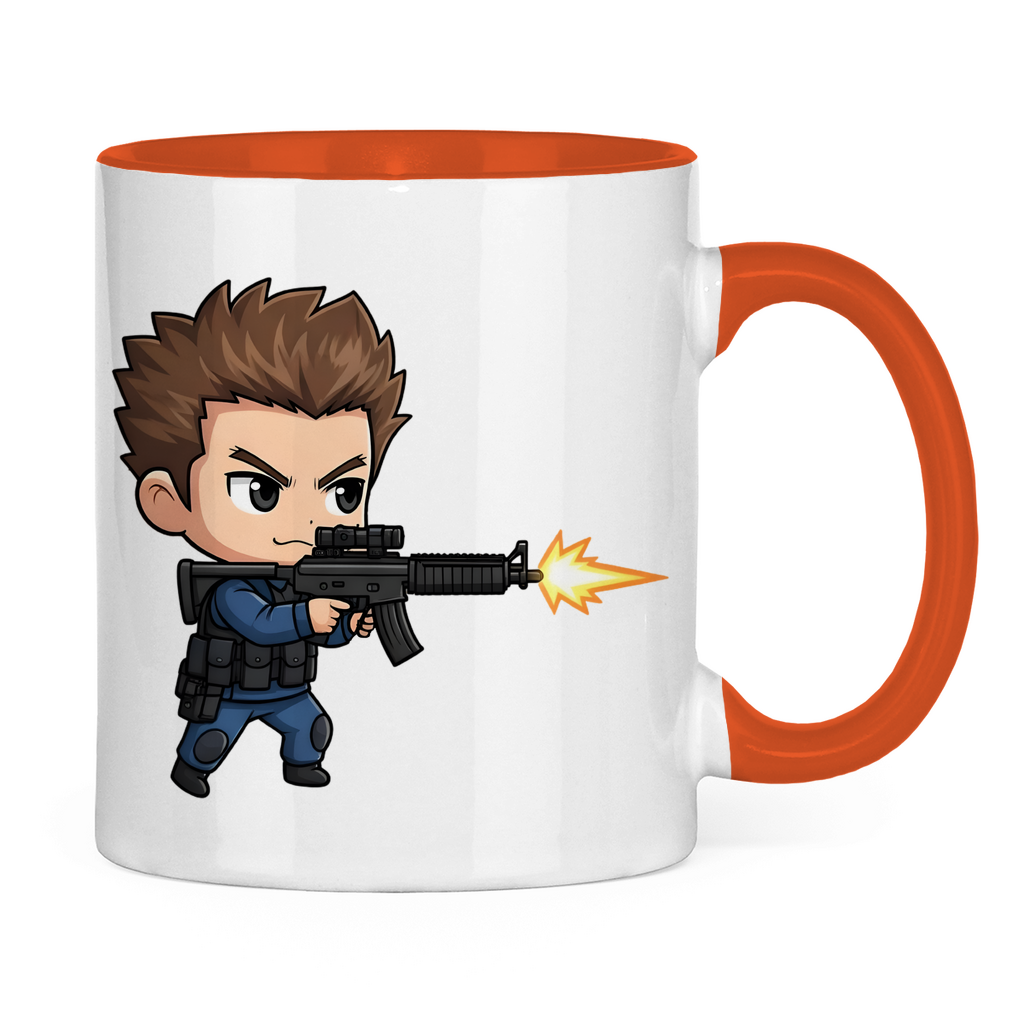 Tasse zweifarbig Soldier Police Counter Strike Chibiki