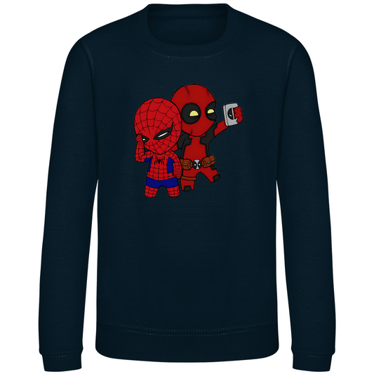 Kinder Sweatshirt Spidey Deadpool Chibiki