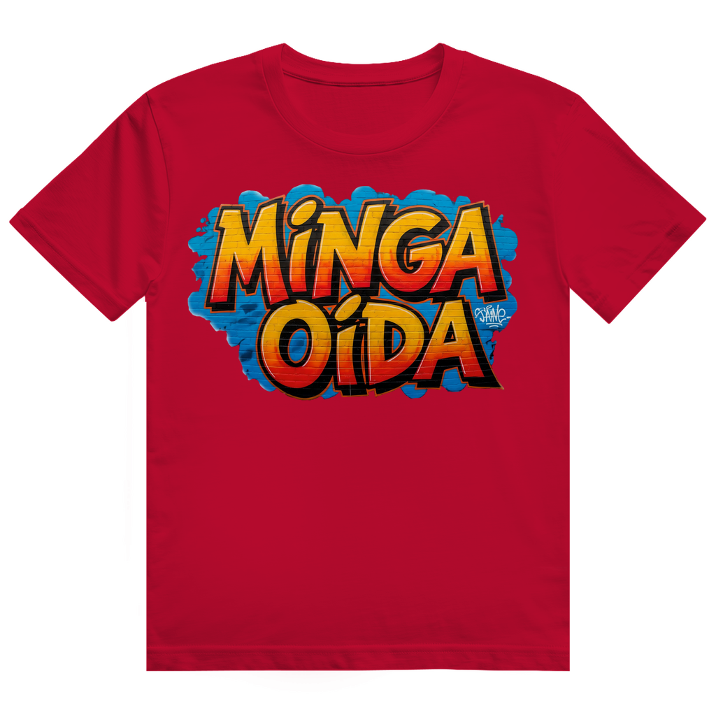 Herren Heavy Cotton T-Shirt Minga Oida Grafitti