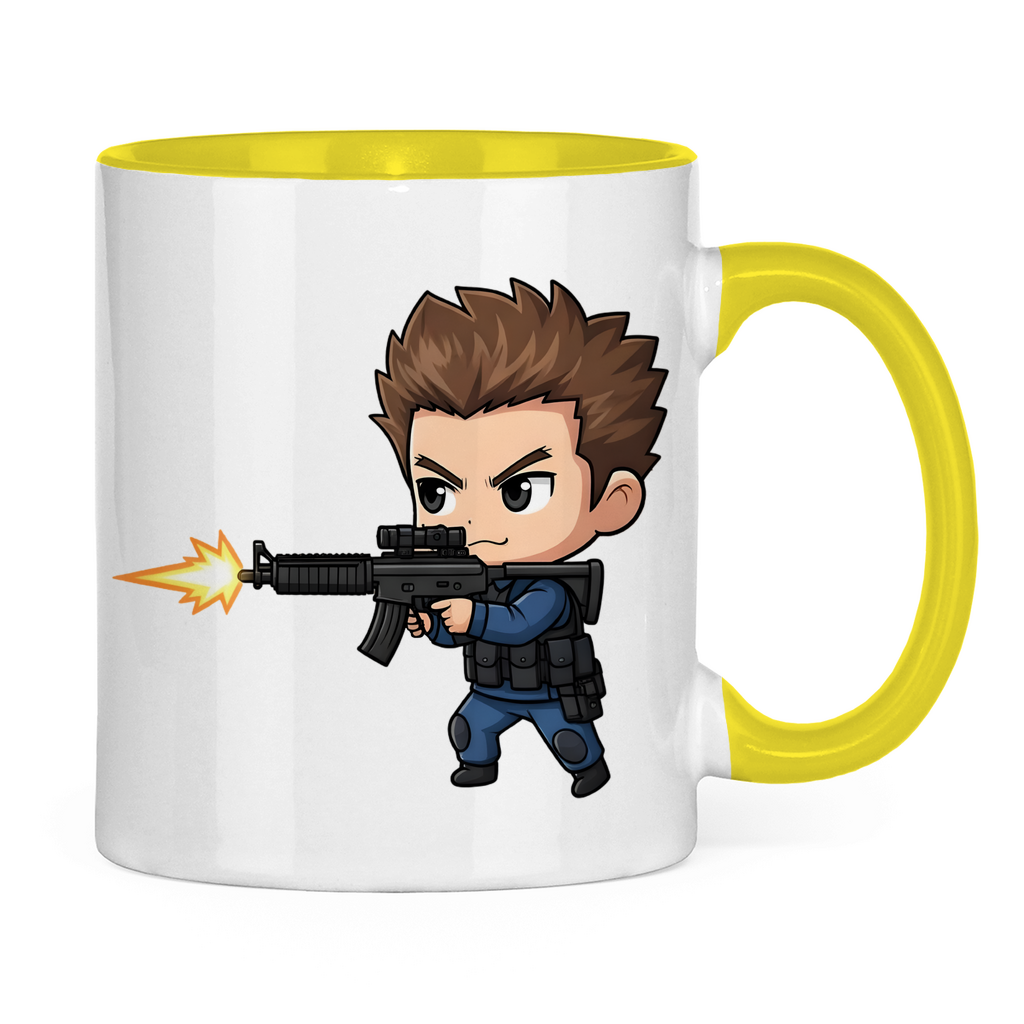 Tasse zweifarbig Soldier Police Counter Strike Chibiki