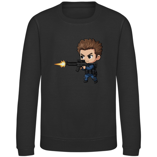 Kinder Sweatshirt Soldier Police Counter Strike Chibiki