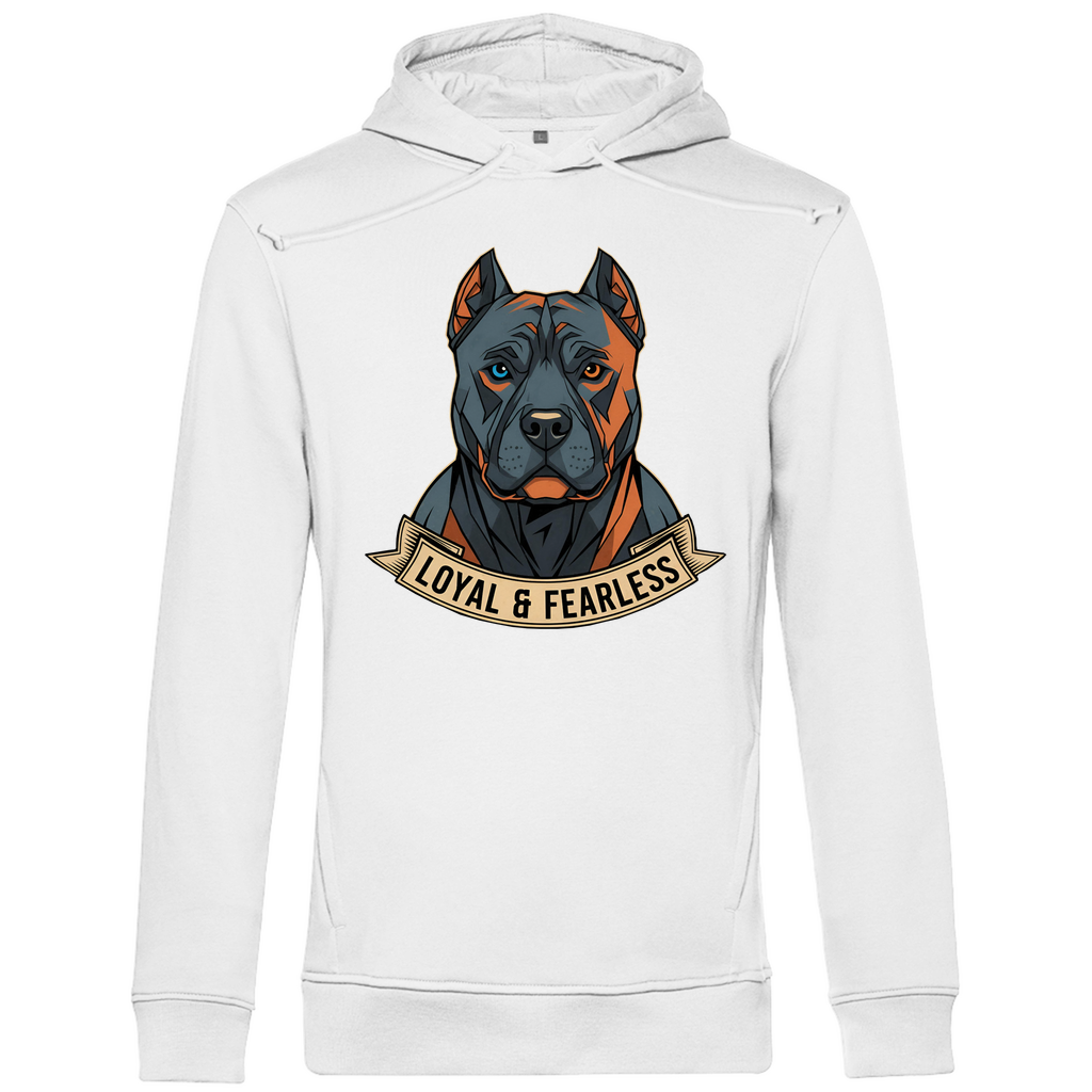 Herren Premium Bio Hoodie Pitbull loyal and fearless dog motive