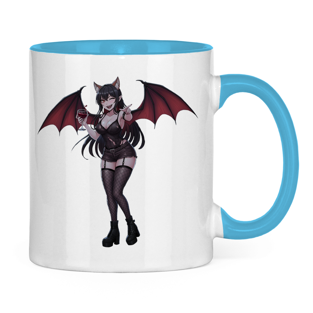 Tasse zweifarbig cute vampire emo girl kawaii manga anime style