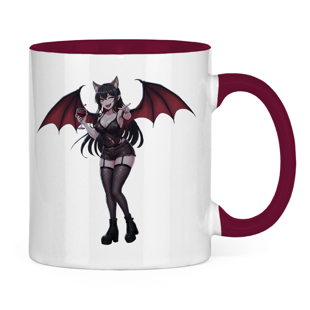 Tasse zweifarbig cute vampire emo girl kawaii manga anime style