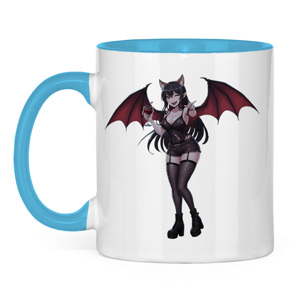 Tasse zweifarbig cute vampire emo girl kawaii manga anime style