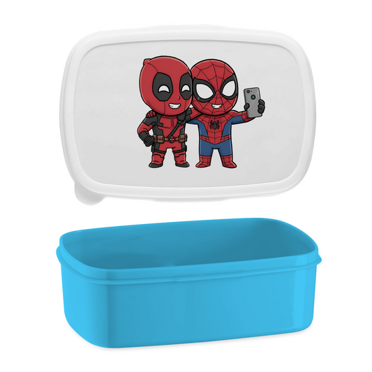 Lunchbox spidy dead pool manga chibi style