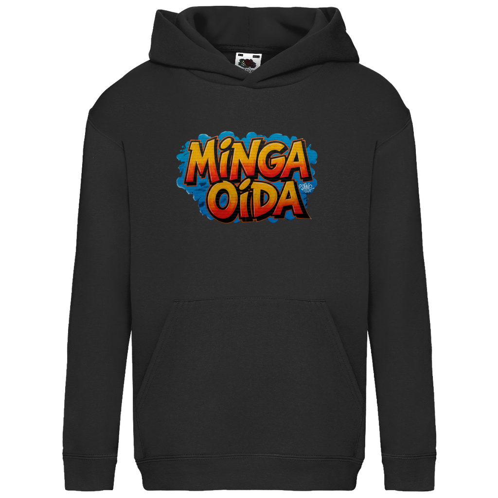 Kids Basic Hoodie Minga Oida Grafitti