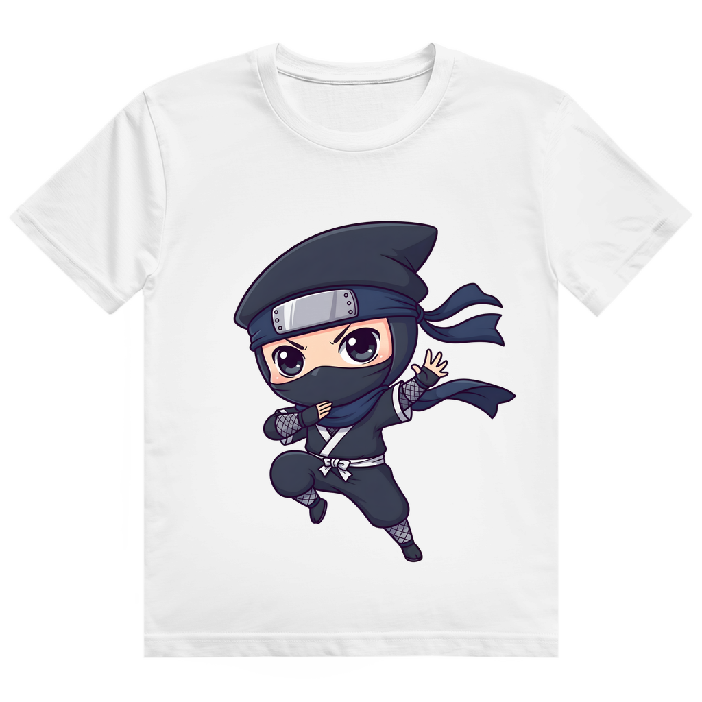 Herren Heavy Cotton T-Shirt Ninja Chibiki Shinobi