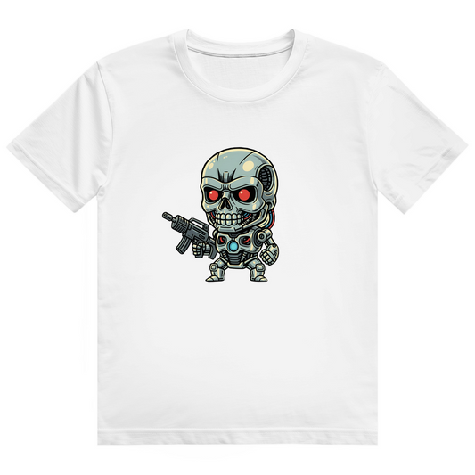 Herren Heavy Cotton T-Shirt Cyborg chibi Terminator