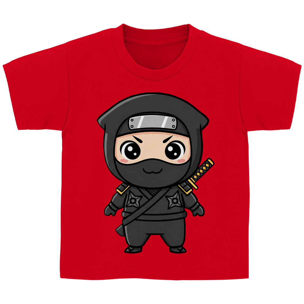 Kinder Basic T-Shirt Ninja Chibiki Shinobi black