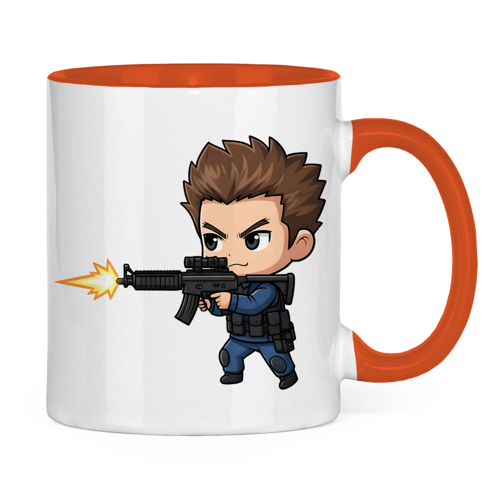 Tasse zweifarbig Soldier Police Counter Strike Chibiki