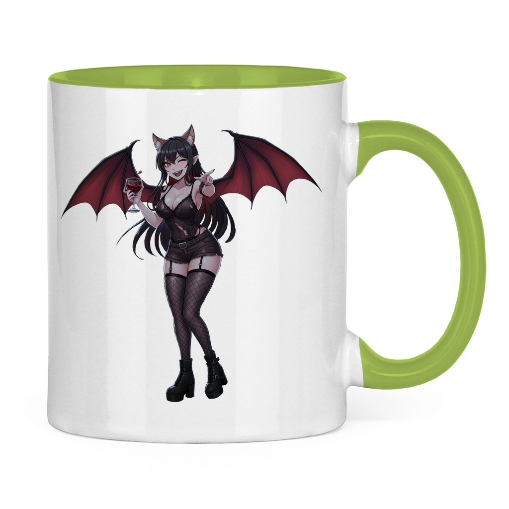 Tasse zweifarbig cute vampire emo girl kawaii manga anime style