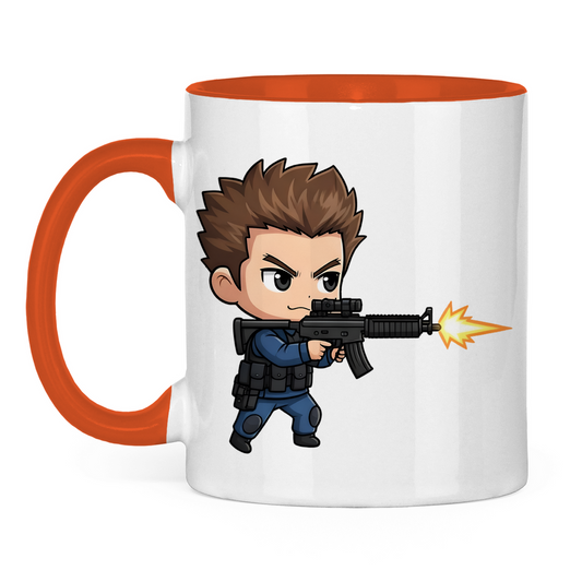 Tasse zweifarbig Soldier Police Counter Strike Chibiki