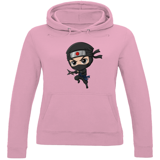 Damen Hoodie Ninja Chibiki Shinobi with Shuriken
